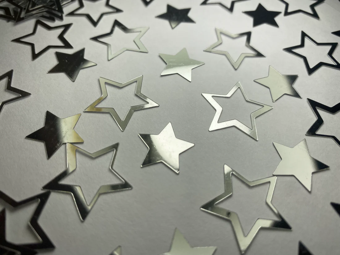 Silver Star Confetti (1 LB)